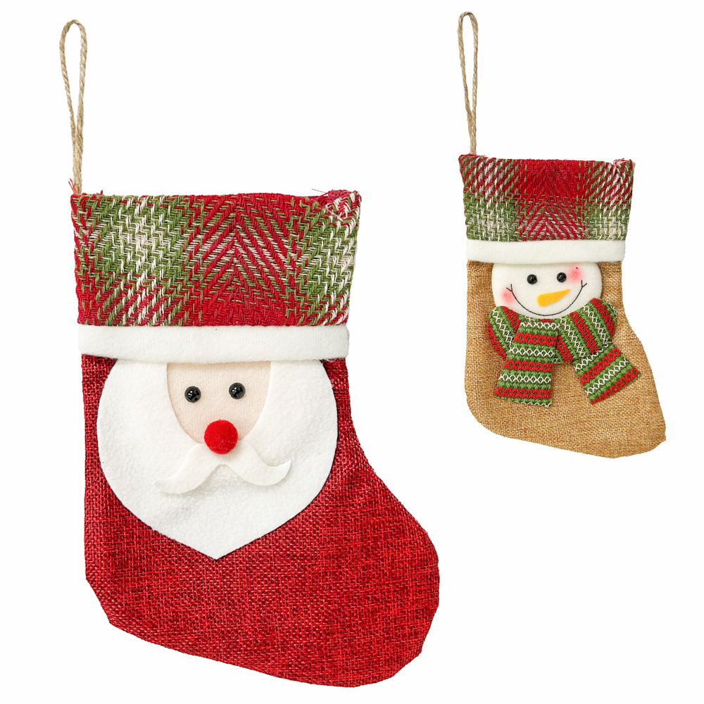 PENDENTE BOTA PAPAI NOEL / BONECO DE NEVE VM / VD 25X16CM