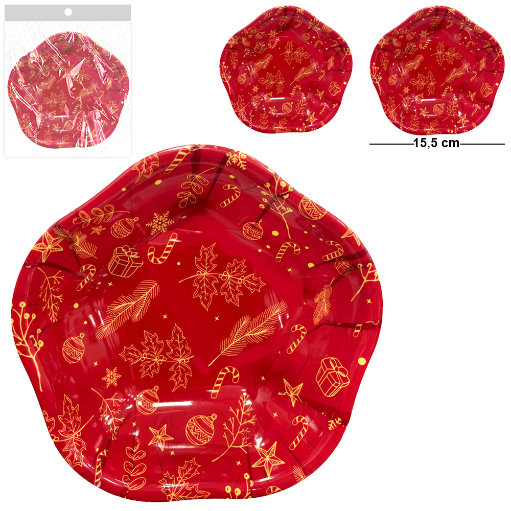 TIGELA DE PLASTICO ONDULADA FIGURAS NATALINA VM COM 3 PECAS 15,5X3,5CM