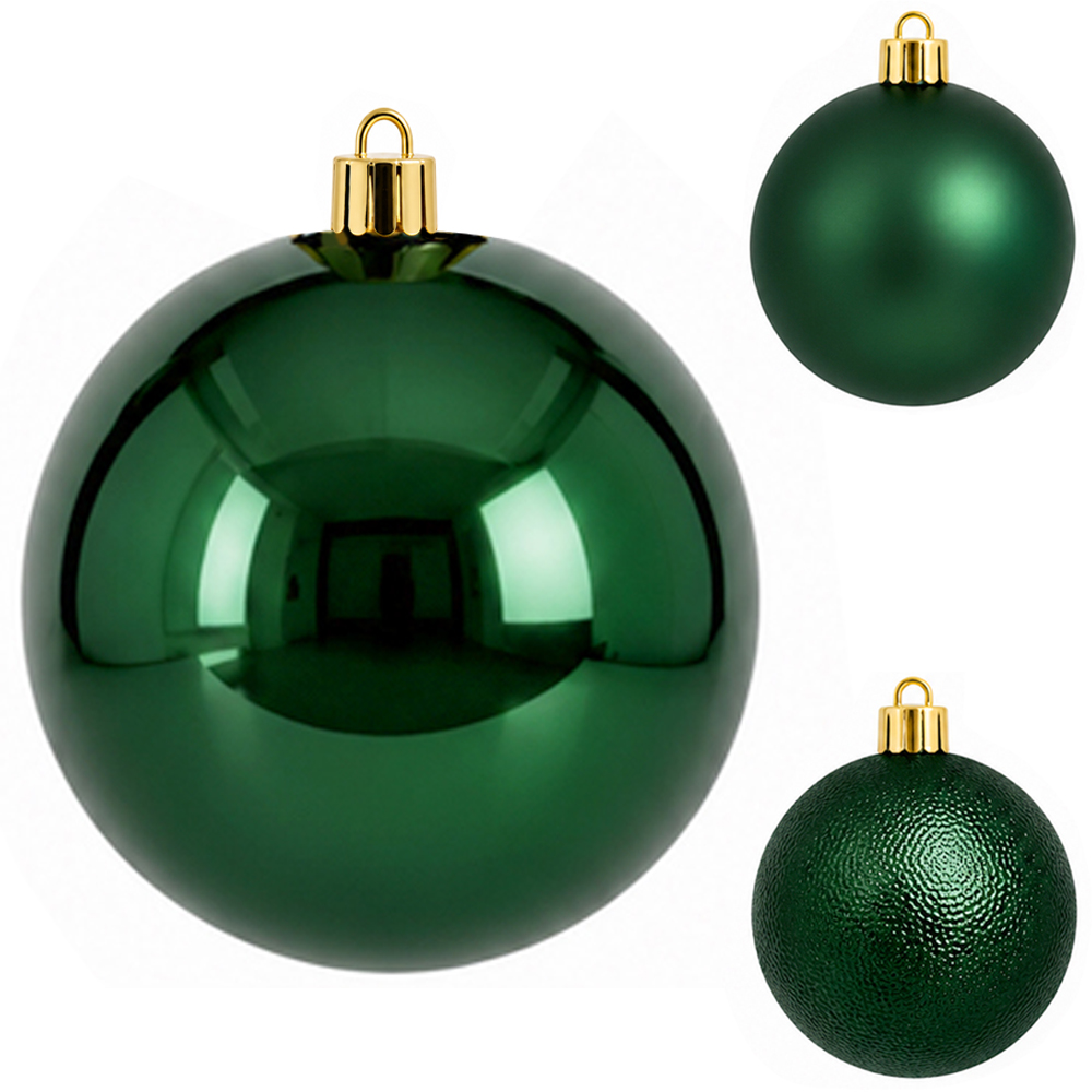 BOLA DE NATAL 10CM DE Ø VERDE MENTA MISTA BRILHO / FOSCA / TEXTURADA PCTE COM 1 PECA