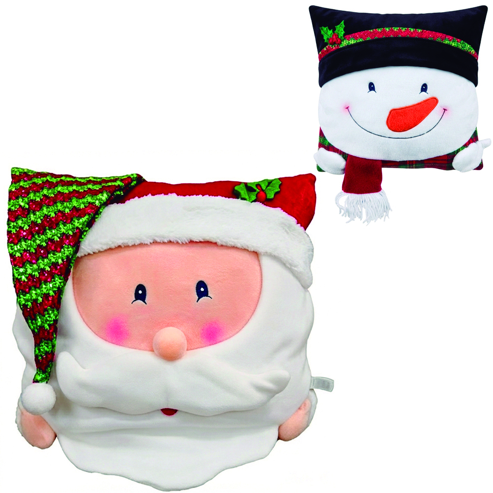 ALMOFADA CHEIA DE POLIESTER SORTIDAS DE NATAL 30CM