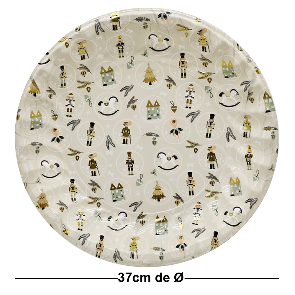 BANDEJA DE PLASTICO REDONDA QUEBRA NOZES 37CM DE Ø
