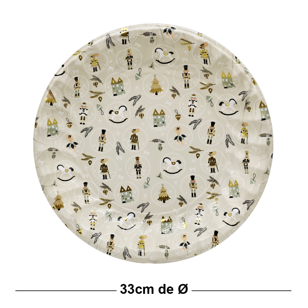 BANDEJA DE PLASTICO REDONDA QUBRA NOZES 33CM DE Ø