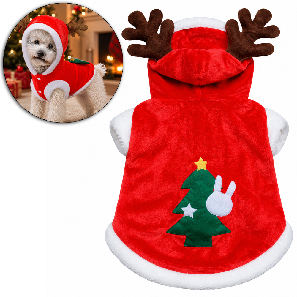 ROUPA RENA COM CAPUZ PARA PETS 29X22CM
