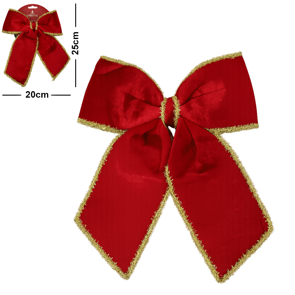 LACO VELUDO VERMELHO COM BORDA DOURADA 25X20CM