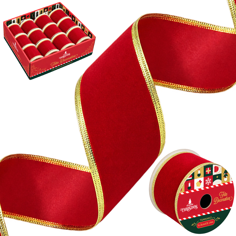 FITA ARAMADO VERMELHO 6,3X914CM DP PLAY
