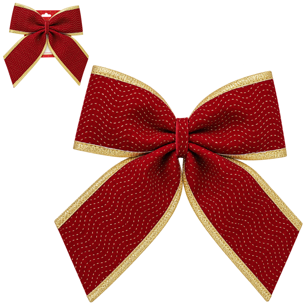 LACO VELUDO VERMELHO / DOURADO 24X20CM