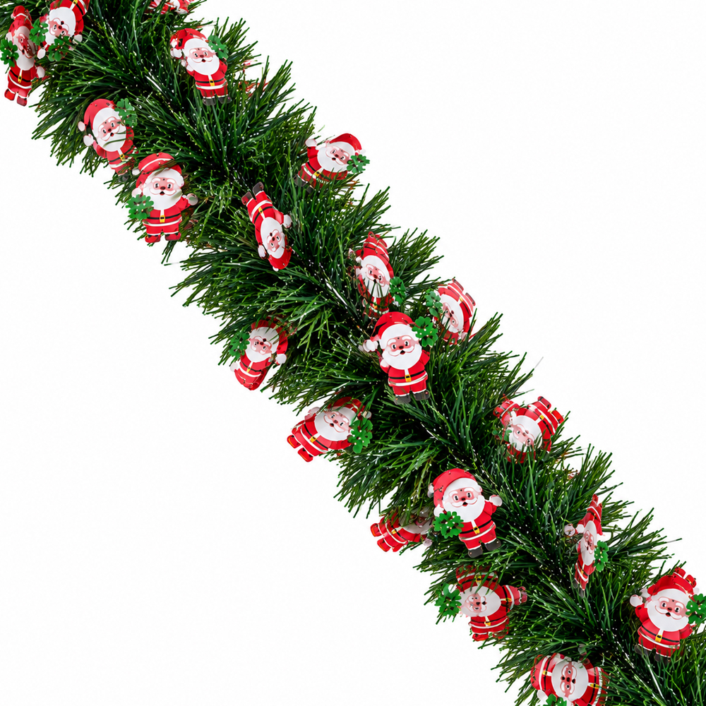 FESTAO VERDE COM PAPAI NOEL 6,5 FITAS FINA 9X200CM