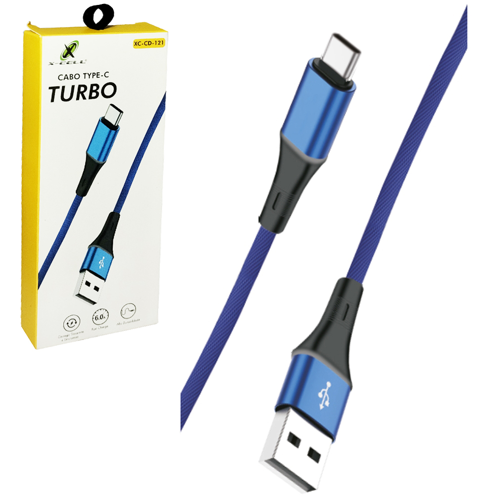CABO PARA CELULAR TURBO USB X TIPO C X-CELL 1M 