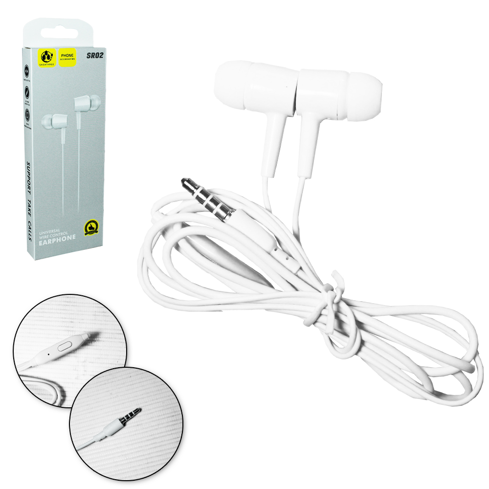 FONE DE OUVIDO IN EAR ESTEREO COM MICROFONE EARPHONE 115CM