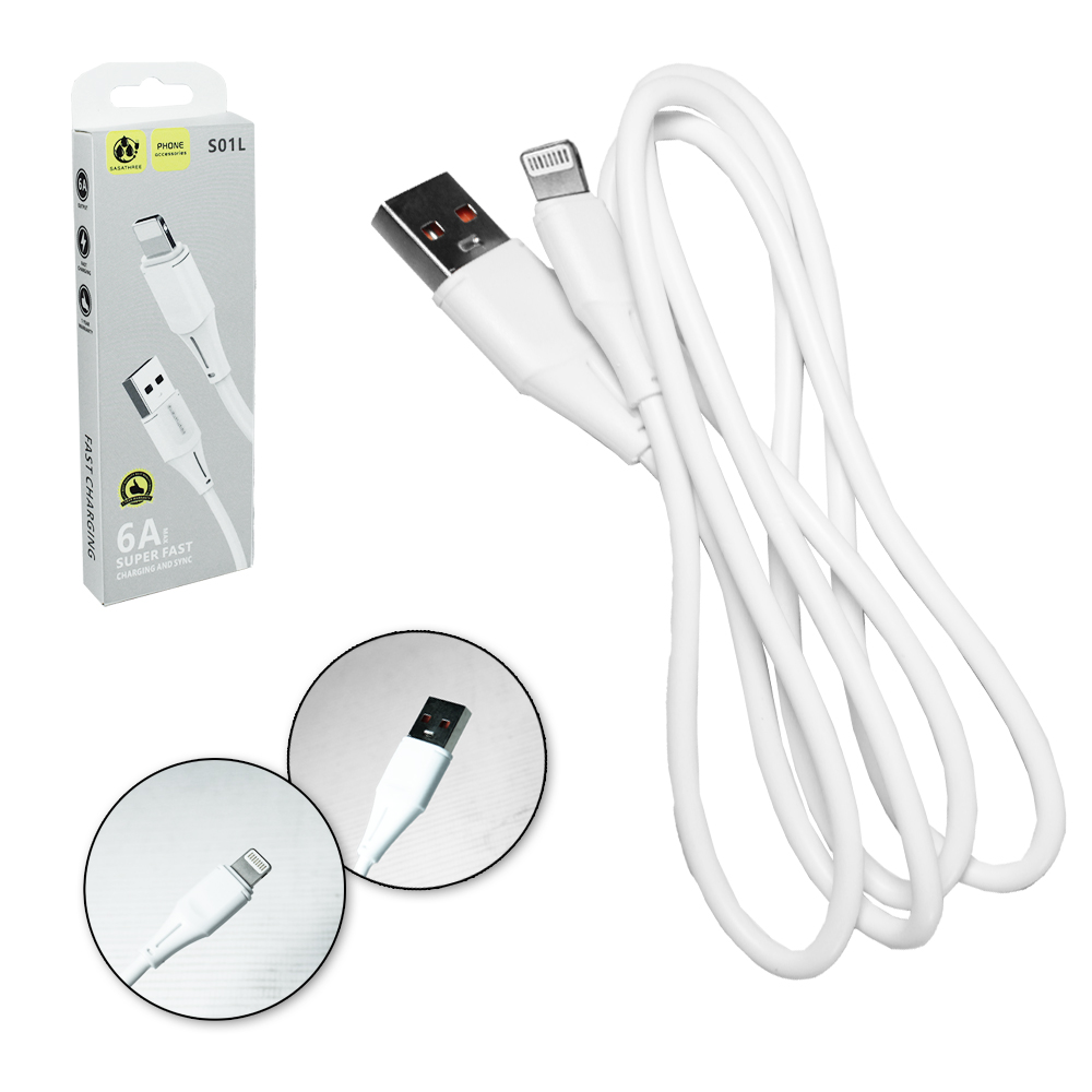 CABO PARA CELULAR USB X IP5/6/7/8/X 6A 1M