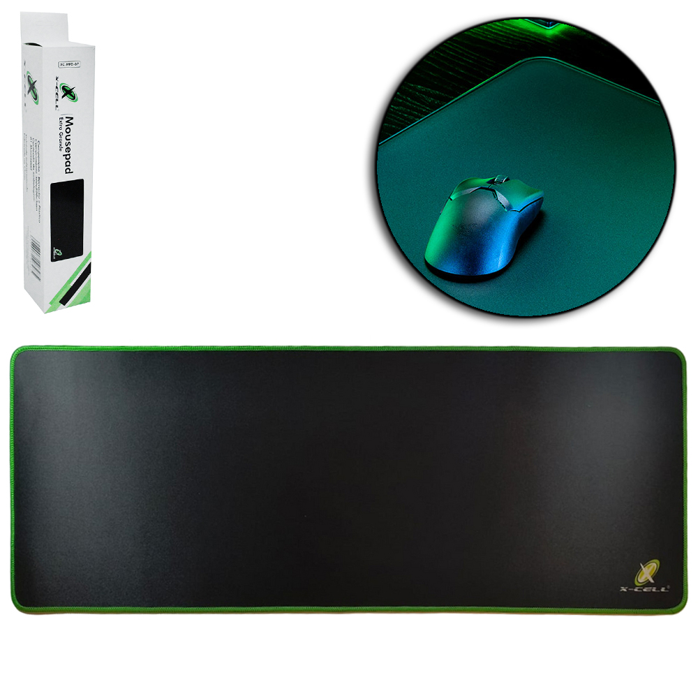 MOUSE PAD EXTRA GRANDE EMBORRACHADO ANTIDERRAPANTE X-CELL 80X30CM