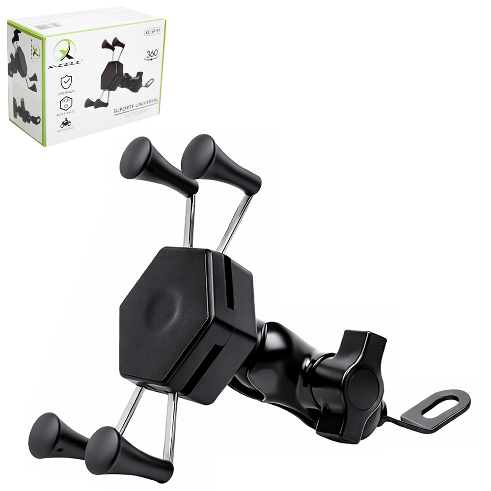 SUPORTE UNIVERSAL DE CELULAR PARA BIKE E MOTO 360º X-CELL