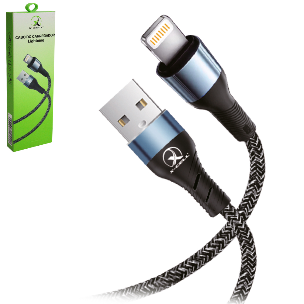 CABO PARA CELULAR LIGHTNING USB 6A X-CELL 1M