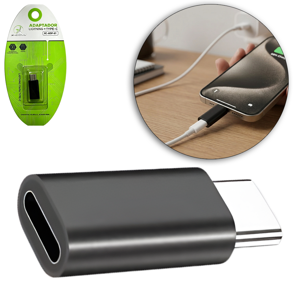 ADAPTADOR OTG LIGHTNING PARA TIPO C X-CELL 3CM