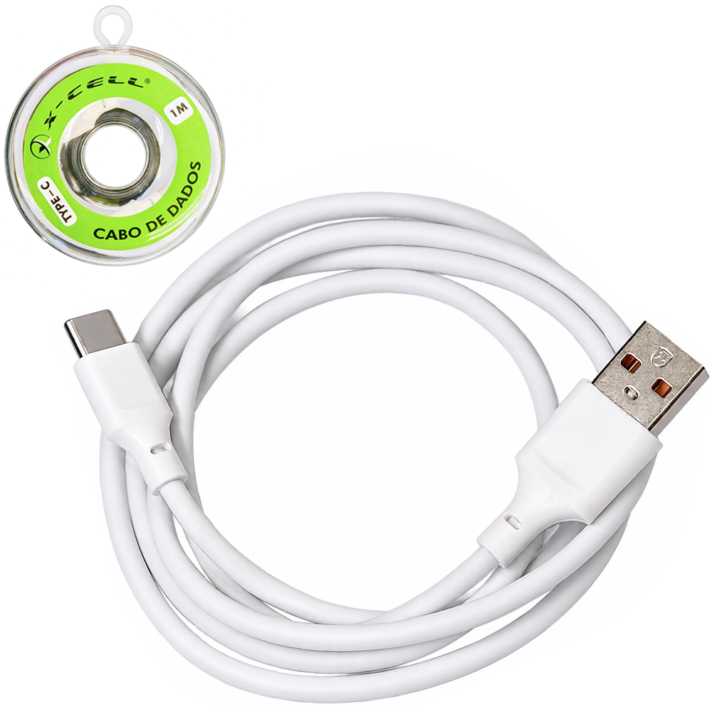 CABO PARA CELULAR USB X TIPO C X-CELL 1M NO ESTOJO 