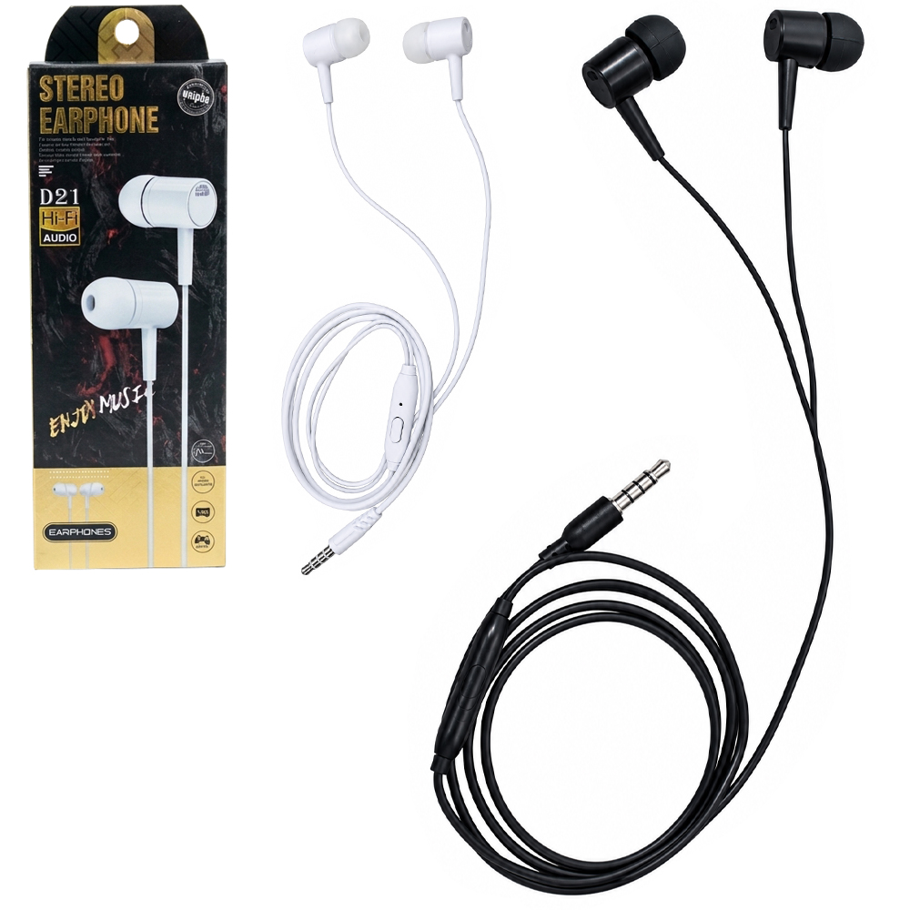 FONE DE OUVIDO IN EAR ESTEREO P3 COM MICROFONE BASS EARPHONES 1M