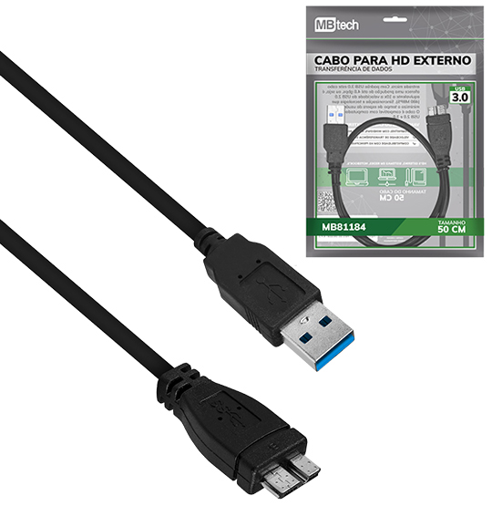 CABO PARA HD EXTERNO USB X MICRO 3.0 50CM 