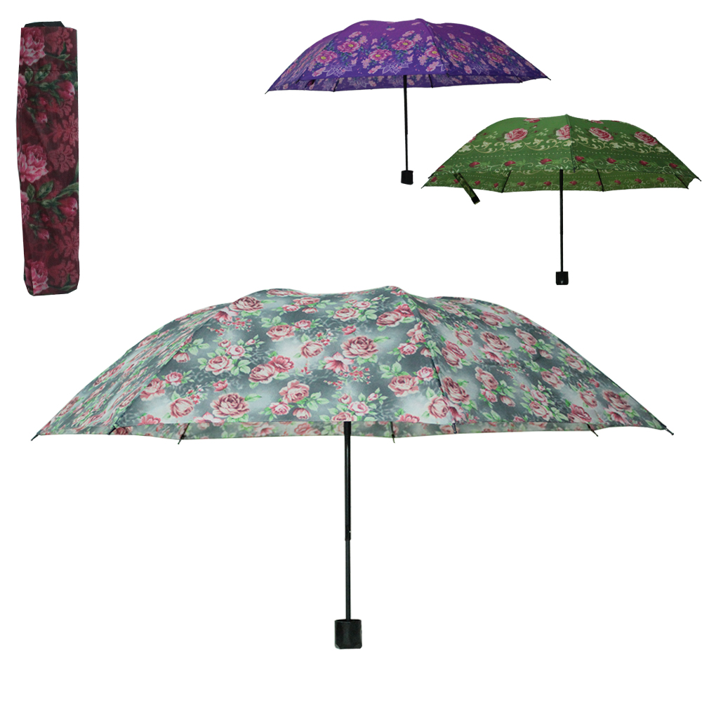 GUARDA CHUVA SOMBRINHA DE POLIESTER MANUAL RETRATIL 7 VARETAS CABO RETO 86CM DE Ø