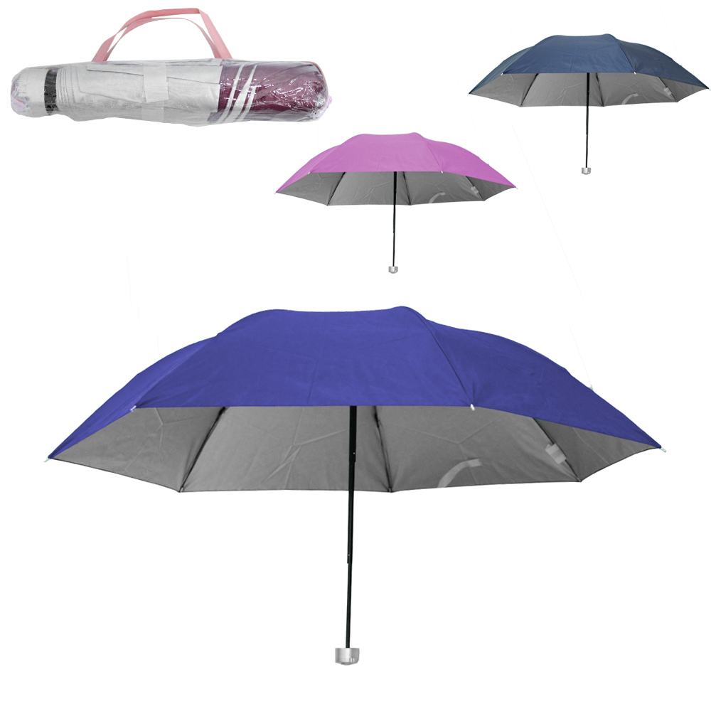 GUARDA CHUVA SOMBRINHA DE POLIESTER MANUAL RETRATIL 7 VARETAS CABO RETO 92CM DE Ø