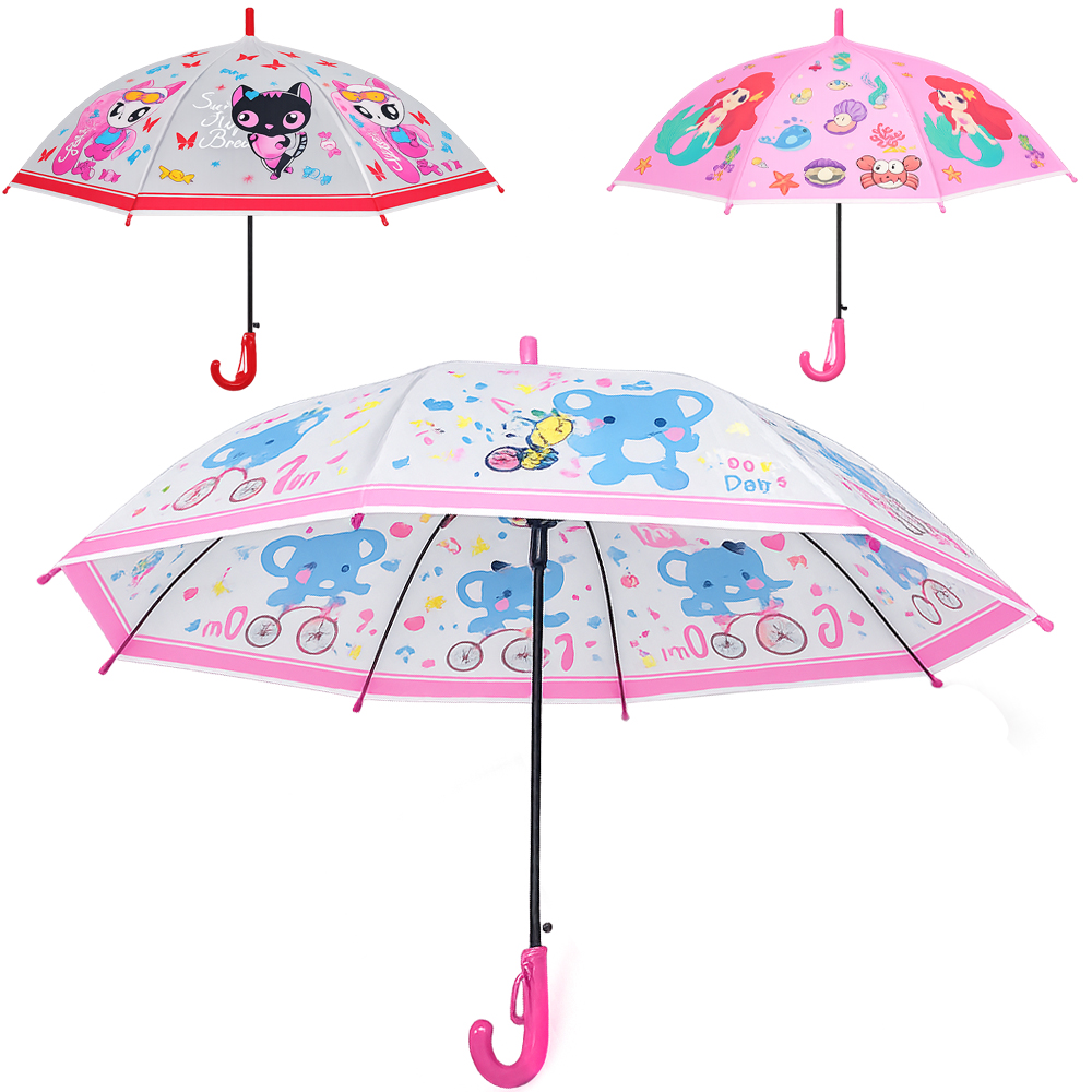 GUARDA CHUVA INFANTIL DE POLIESTER AUTOMATICO VERSY KIDS 8 VARETAS CABO CURVO 85CM DE Ø