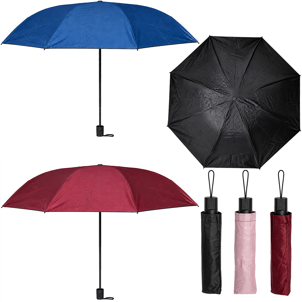 GUARDA CHUVA SOMBRINHA DE POLIESTER MANUAL RETRATIL 8 VARETAS CABO RETO SUMMER 96CM DE Ø