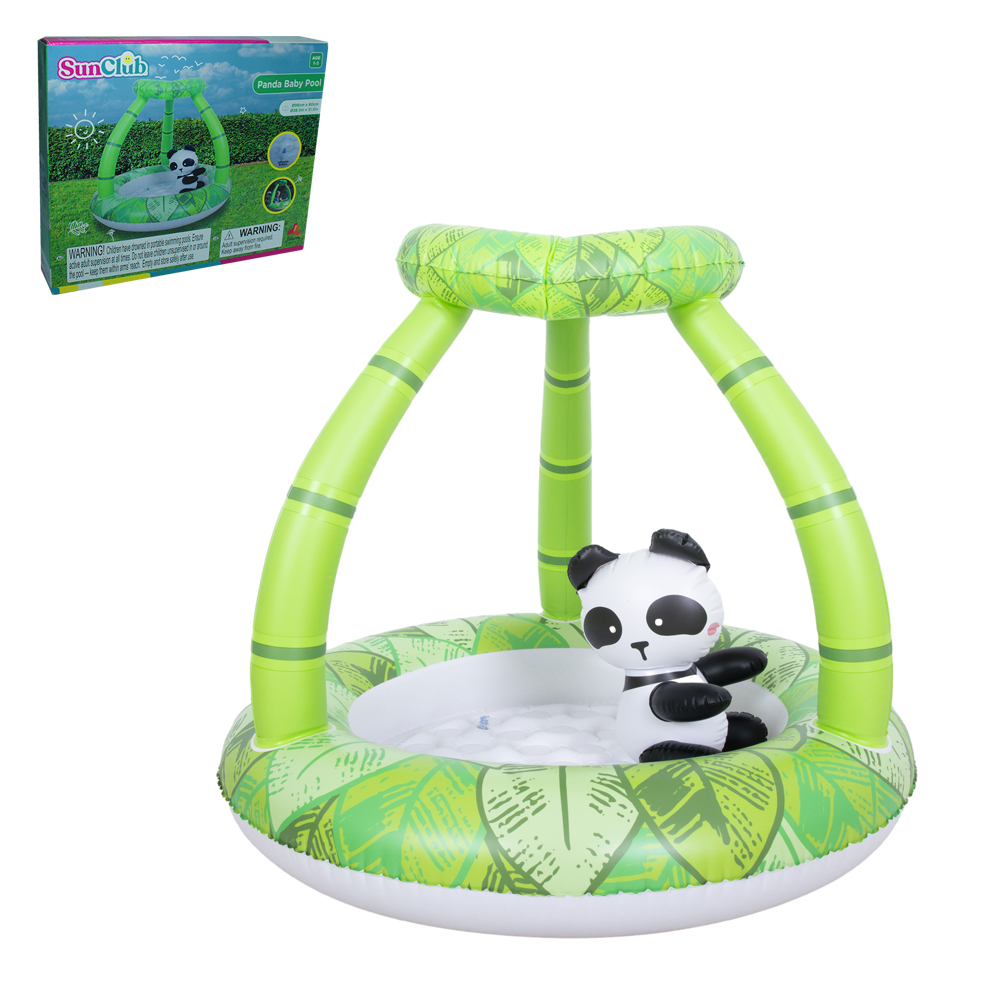 PISCINA INFLAVEL COM COBERTURA E PANDA BABY POOL 25L 80X98CM DE Ø