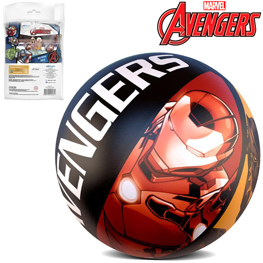 BOLA INFLAVEL INFANTIL VINGADORES / AVENGERS 40CM DE Ø