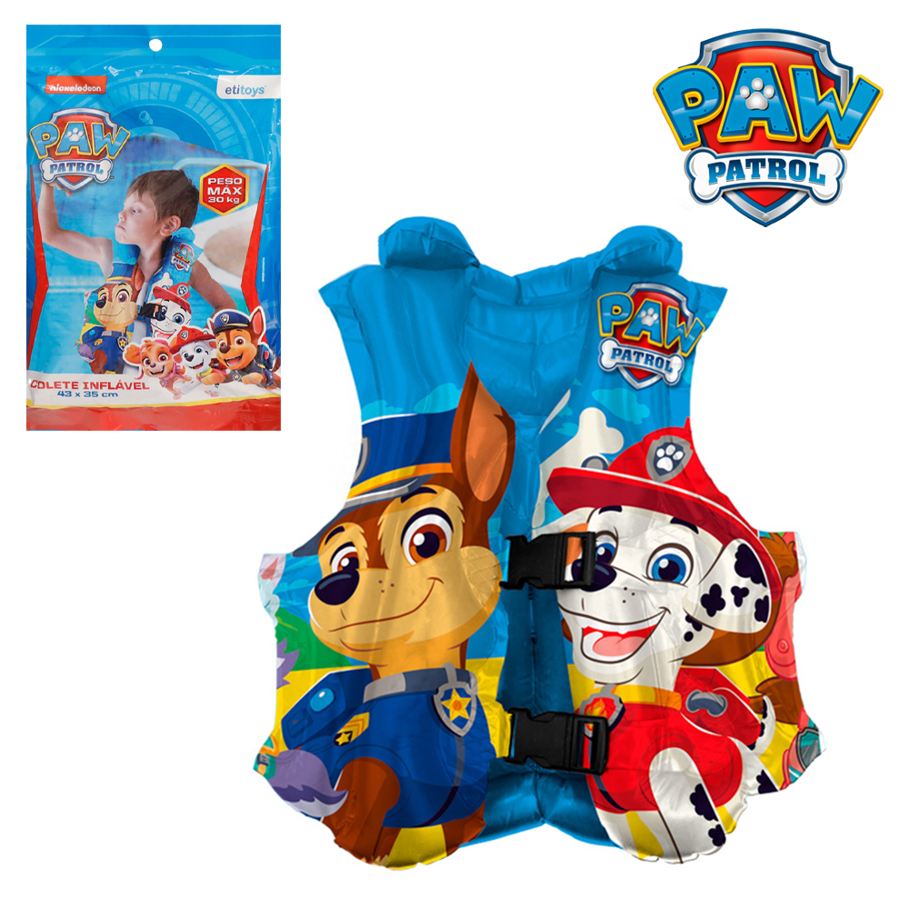 COLETE INFLAVEL INFANTIL PATRULHA CANINA 43X35CM