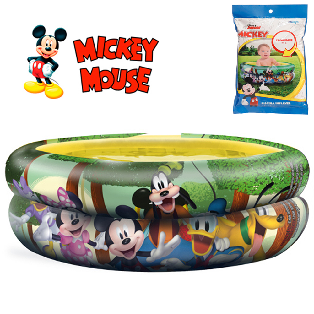 PISCINA INFLAVEL 2 ANEIS 21L MICKEY 12X60CM DE Ø 