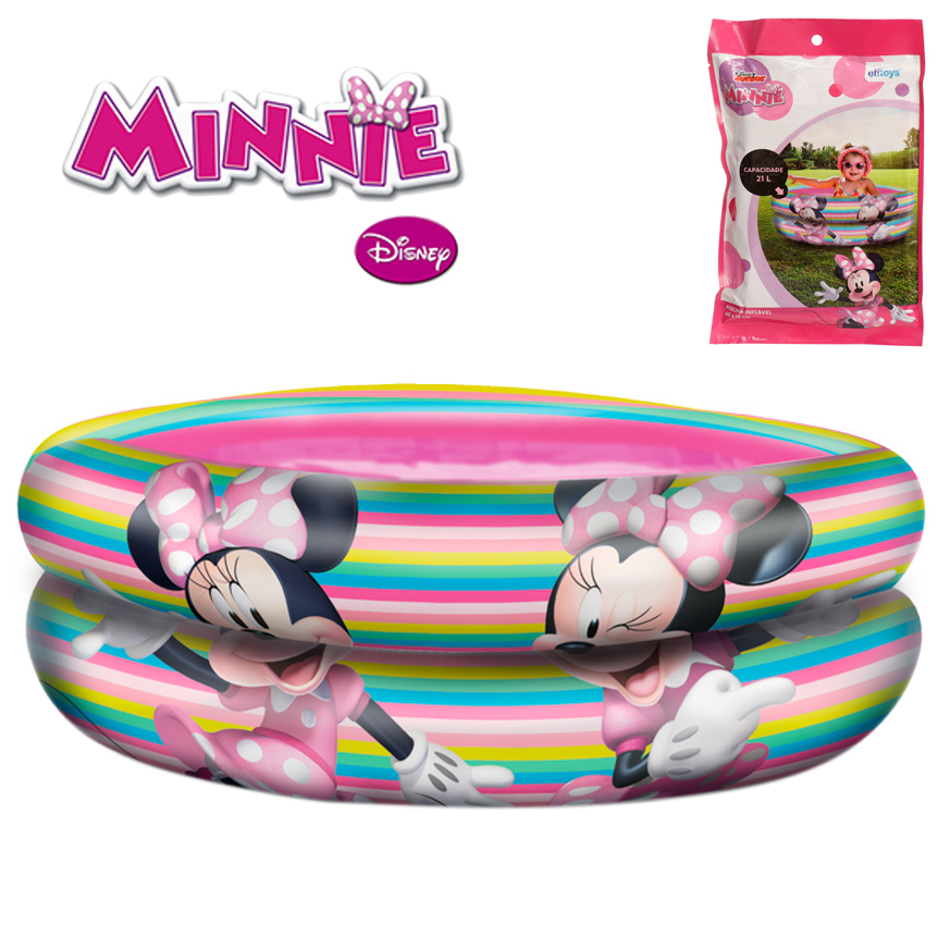 PISCINA INFLAVEL 2 ANEIS 21L MINNIE 12X60CM DE Ø