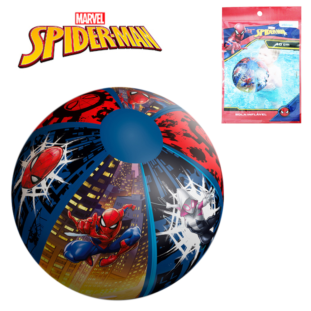 BOLA DE PRAIA HOMEM ARANHA / SPIDER MAN 40CM DE Ø