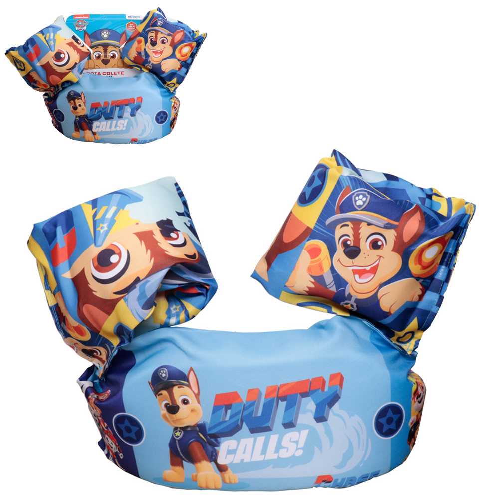 COLETE INFANTIL COM BOIA DE BRACO PATRULHA CANINA 56X16X12CM