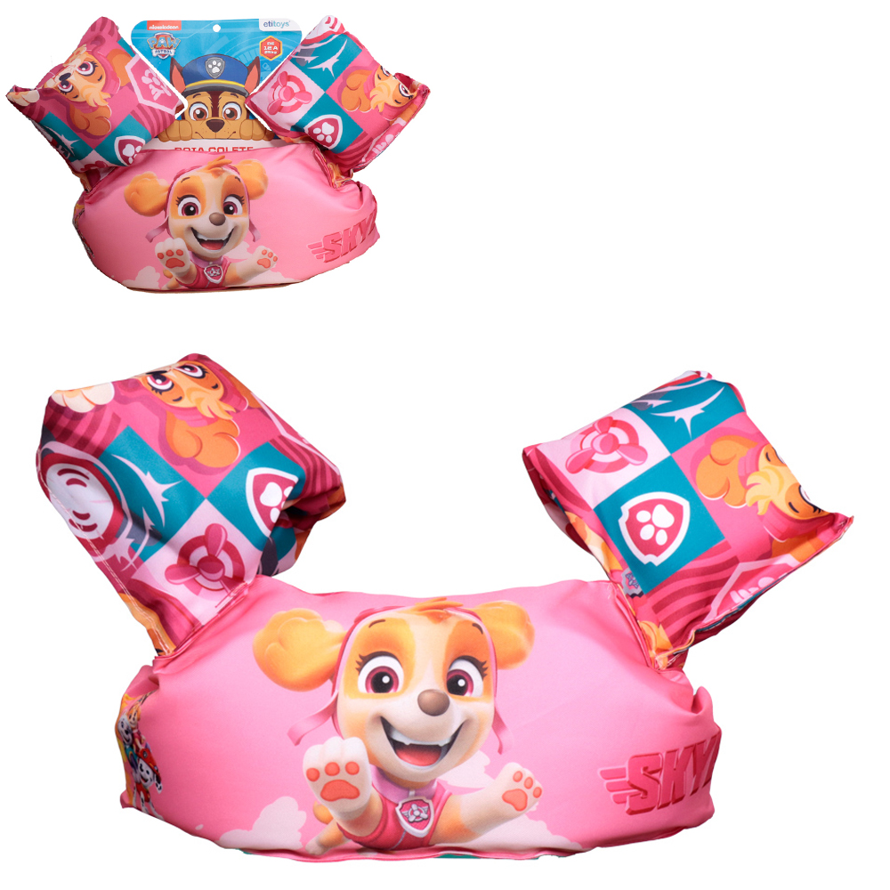 COLETE INFANTIL COM BOIA DE BRACO PATRULHA CANINA SKYE 56X16X12CM