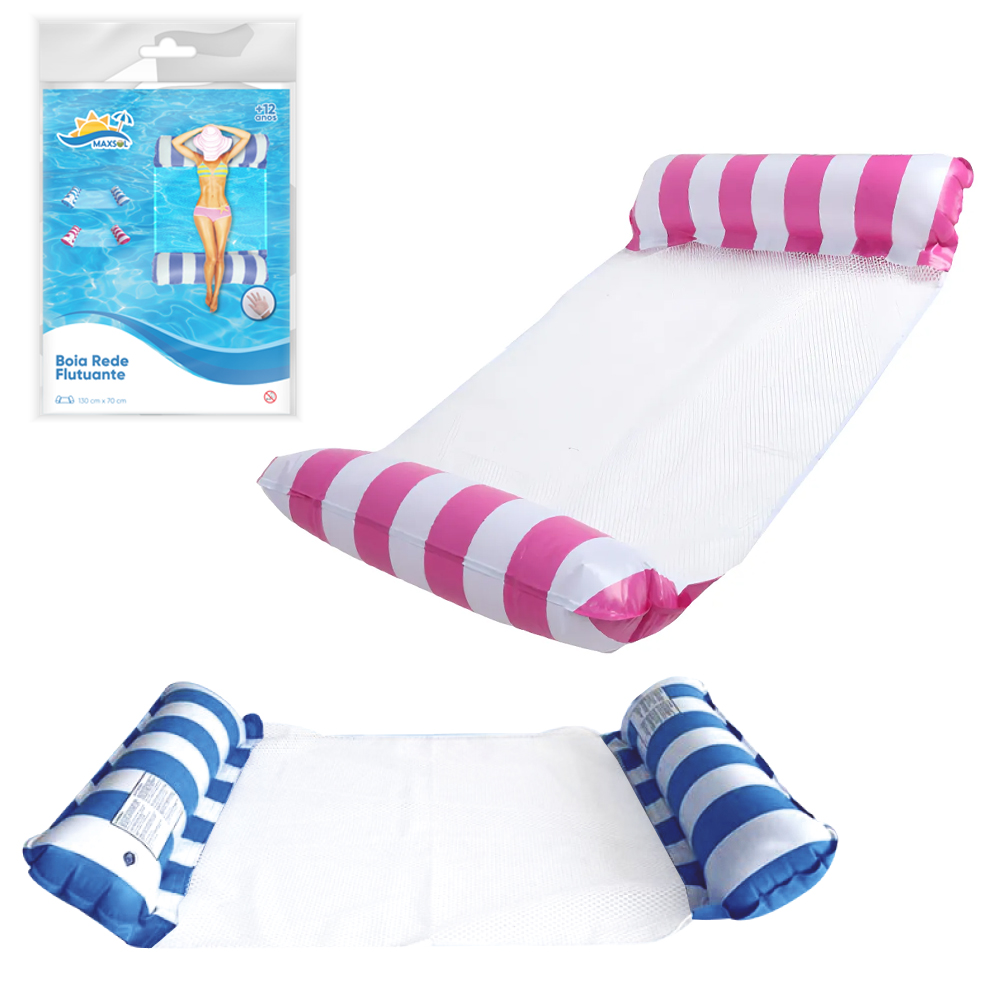 BOIA REDE INFLAVEL FLUTUANTE MAXSOL 130X70CM
