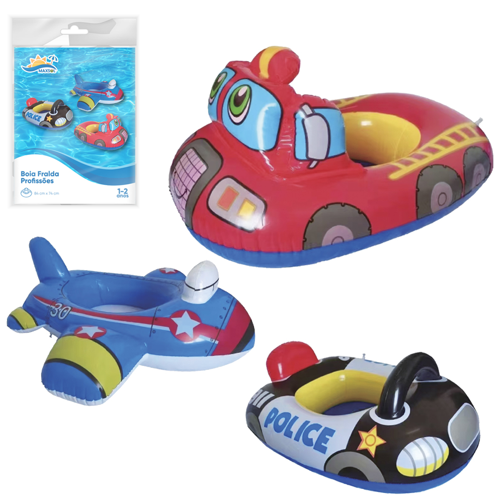 BOIA / BOTE INFLAVEL FRALDA COM ENCOSTO E PEGADOR PROFISSOES MAXSOL 84X74CM