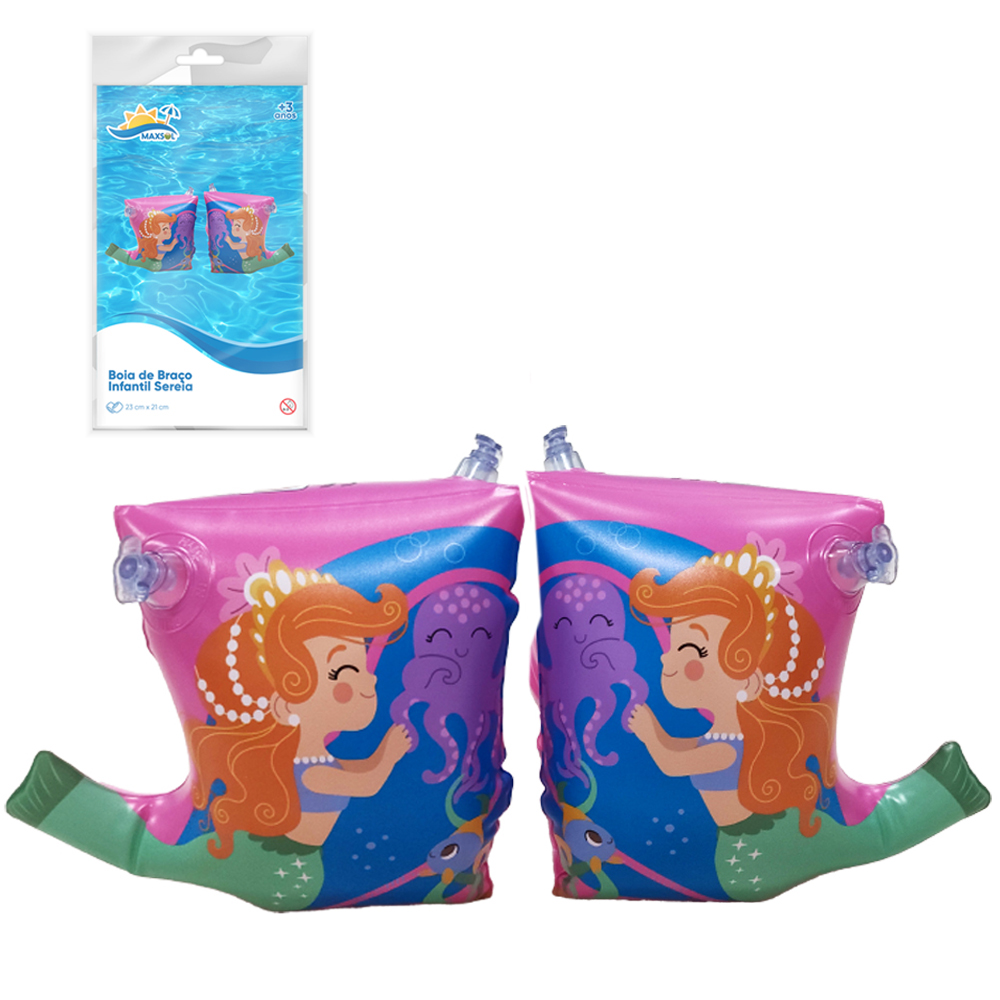 BOIA DE BRACO INFLAVEL SEREIA MAXSOL 23X21CM