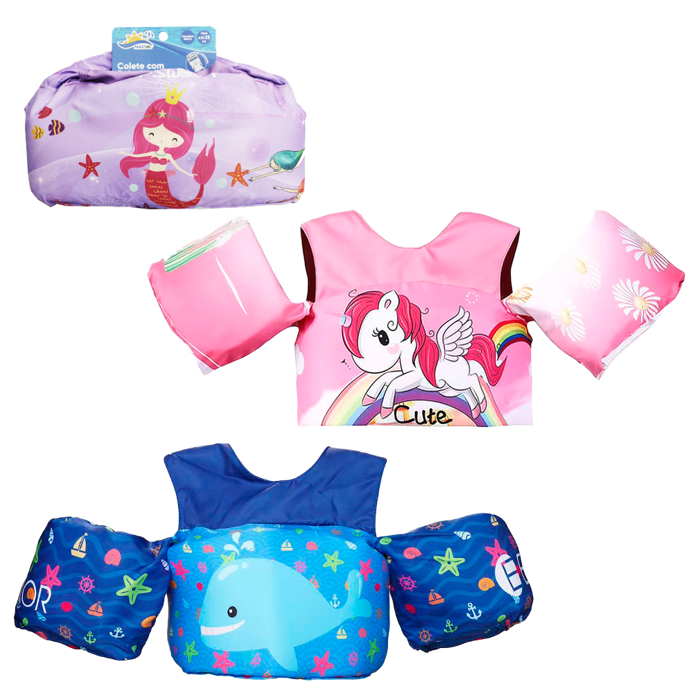 COLETE INFANTIL COM BOIA DE BRACO MAXSOL
