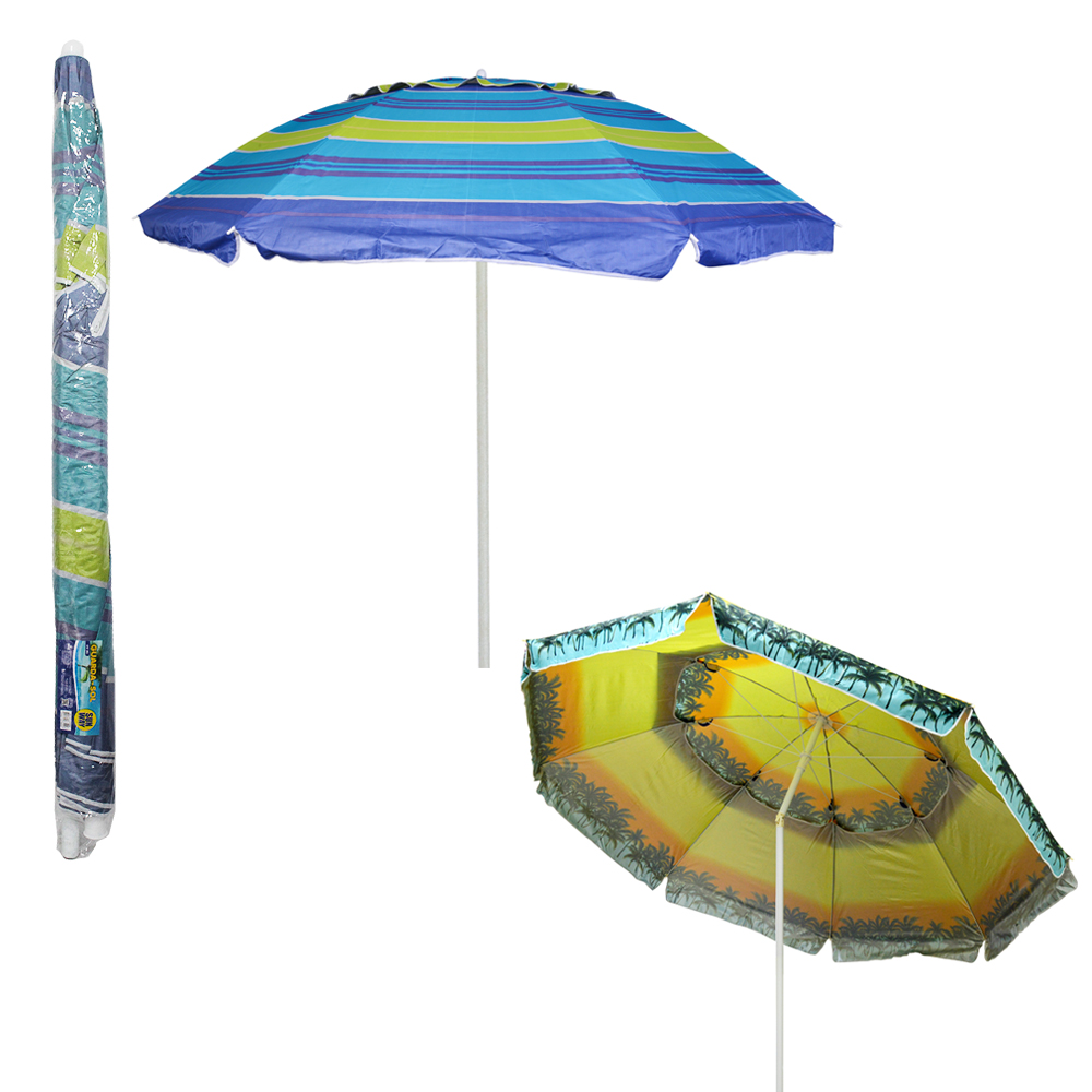 GUARDA SOL DE POLIESTER ESTAMPADO CABO METAL 240X220CM DE Ø