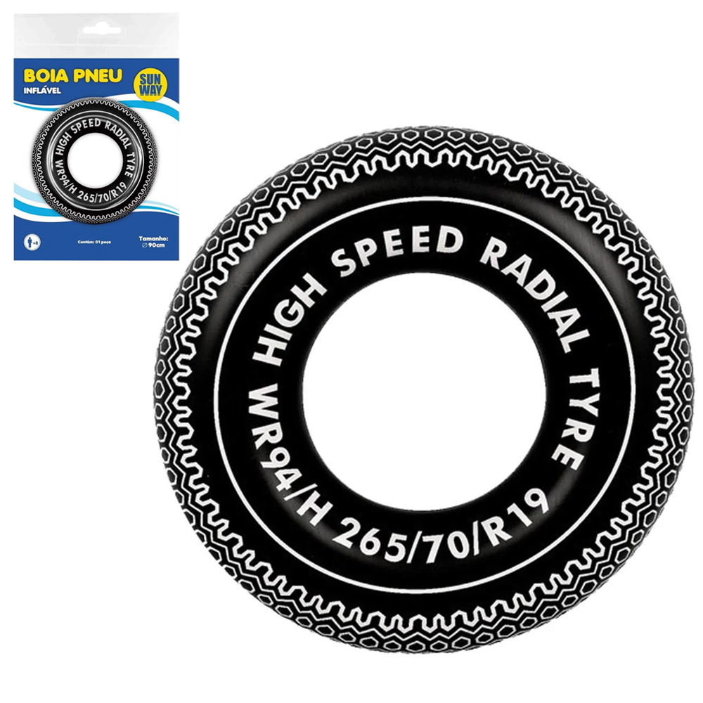 BOIA CIRCULAR INFLAVEL PNEU SUN WAY 90CM DE Ø