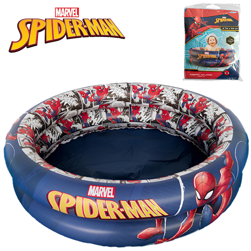 PISCINA INFLAVEL 2 ANEIS 46L HOMEM ARANHA / SPIDER MAN 20X76CM DE Ø