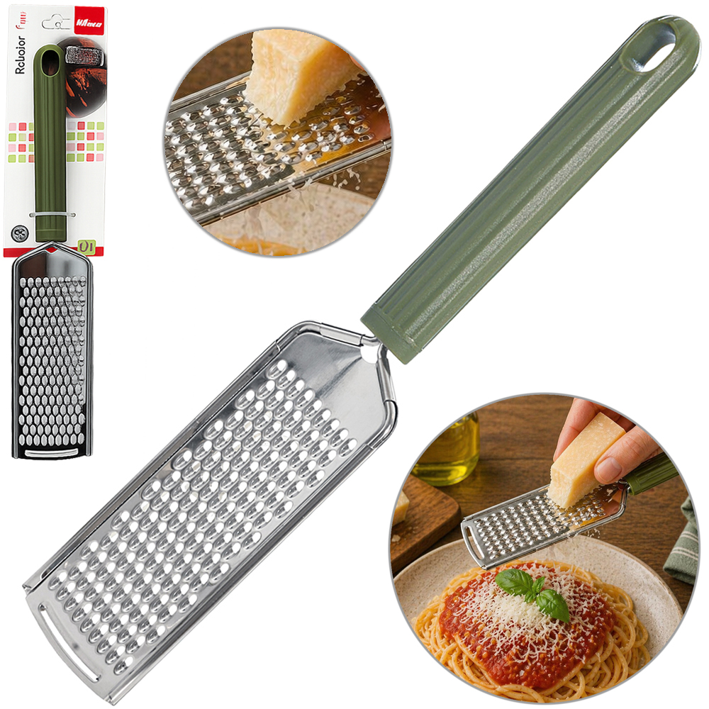  RALADOR 1 FACE DE INOX CABO PLASTICO VERDE LINES 26,5X5,5CM 