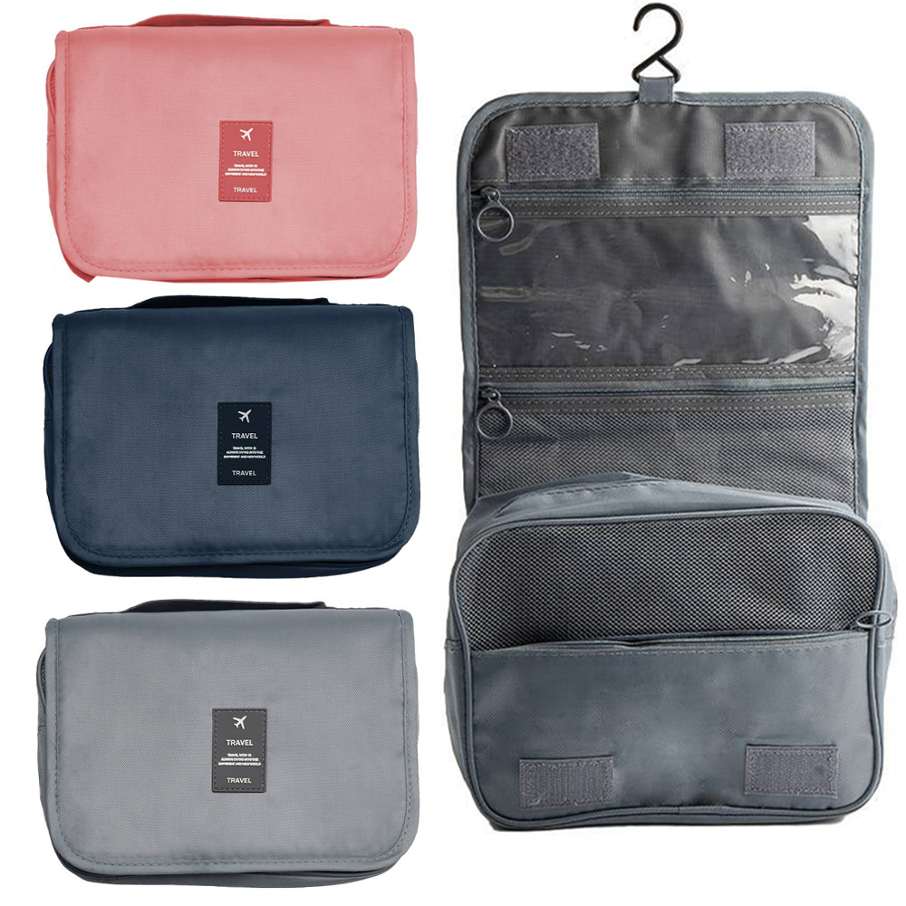 NECESSAIRE RETANGULAR FEMININA COM GANCHO + ALCA GWEN BAG & MORE 23X17X9CM