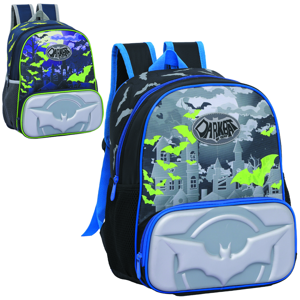 MOCHILA INFANTIL MASCULINA DARKBAT BY YEPP 13''