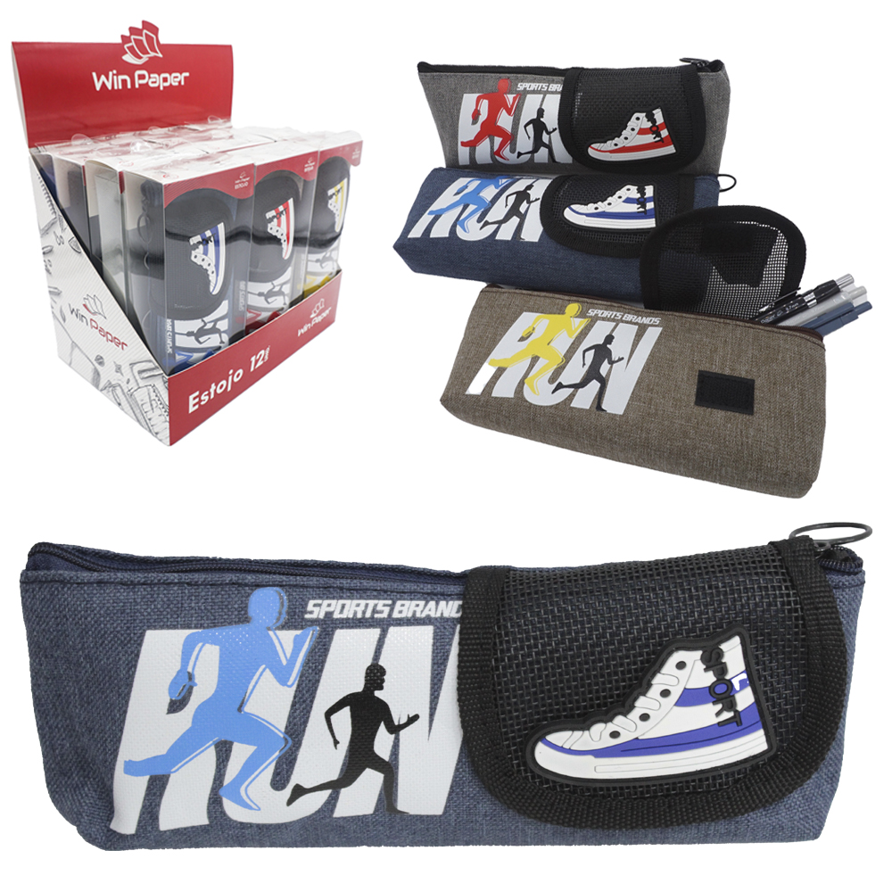 ESTOJO ESCOLAR JUVENIL UNISSEX RETANGULAR TENIS 21,5X8,5X4CM DP PLAY