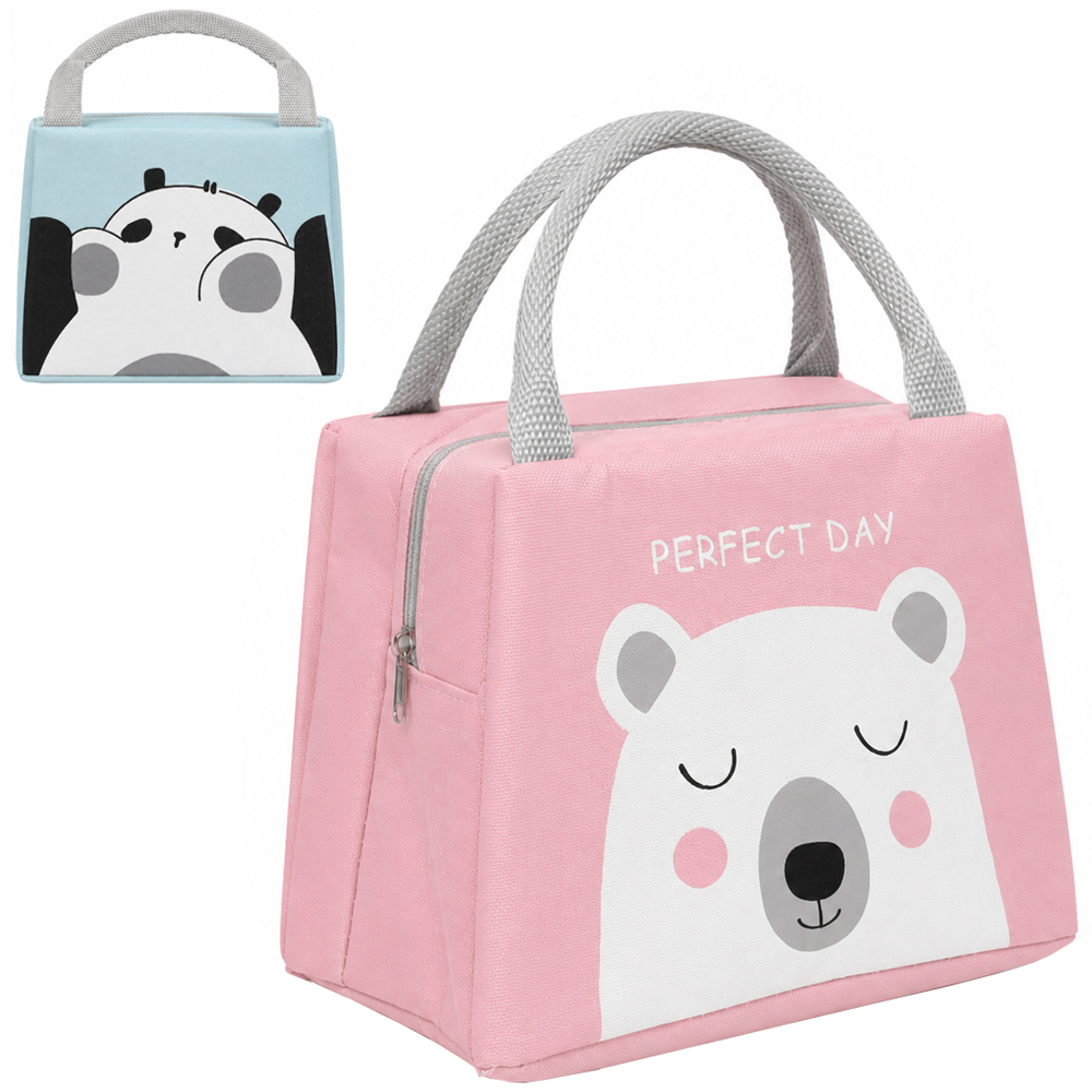 BOLSA TERMICA RETANGULAR BICHINHOS 20X15X14CM