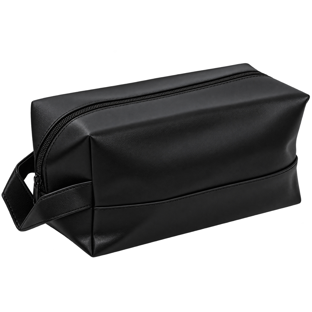 NECESSAIRE COURO SINTETICO RETANGULAR MASCULINA DUKE BAG COM ALCA E ZIPER 25,5X13X10,5CM