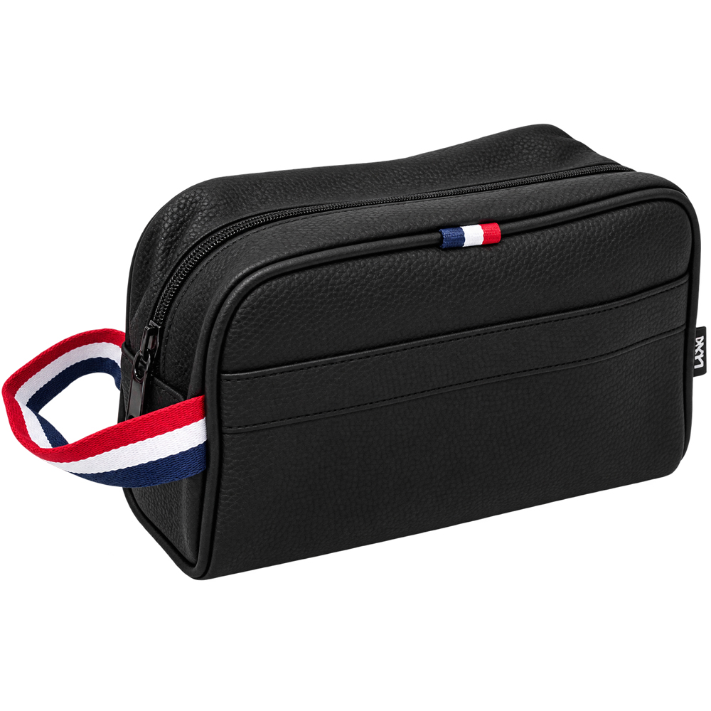 NECESSAIRE COURO SINTETICO RETANGULAR MASCULINA DUKE BAG COM ALCA E ZIPER 22X14X10CM 