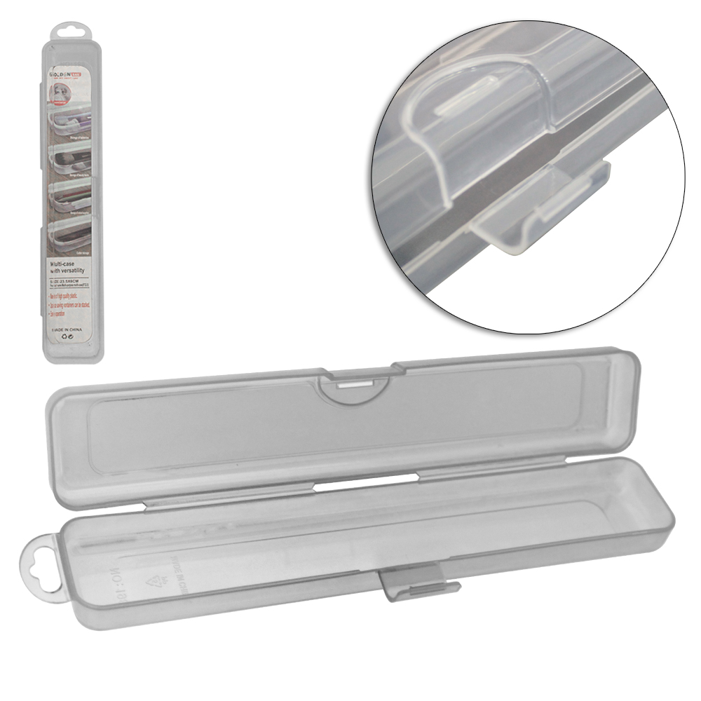 PORTA ESCOVA / ESTOJO DENTAL DE PLASTICO OVAL FLIP COM TRAVA 23,5X4X3CM
