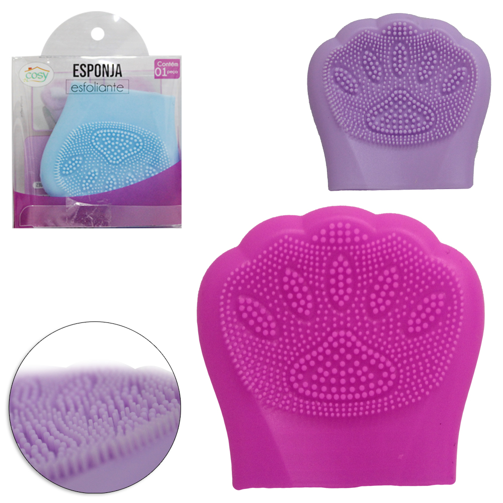 ESPONJA DE LIMPEZA FACIAL DE SILICONE PATA 8X8CM