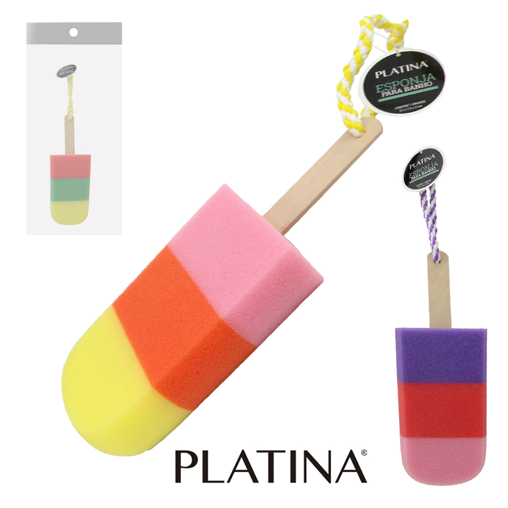 ESPONJA / BUCHA DE ESPUMA PARA BANHO PICOLE 21X7,5X3CM